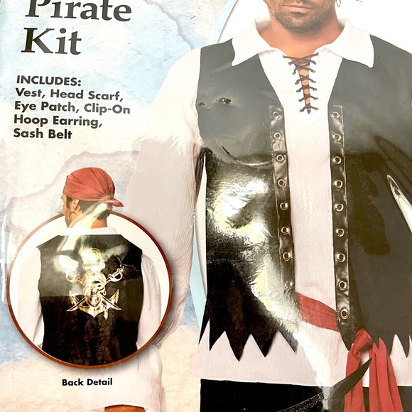 Men’s Pirate Costume Bundle (SM/MD) - Picture 14 of 16